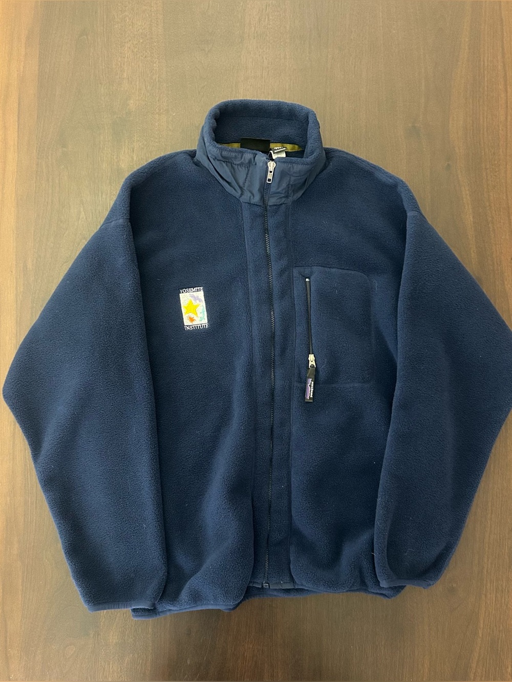 VTG 90s Patagonia‎ Synchilla Navy Fleece Yosemite Institute Full Zip Jacket XL